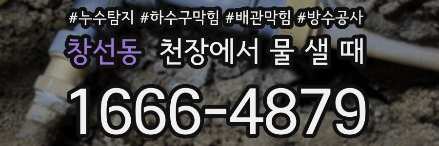창선동 천장에서 물 샐 때