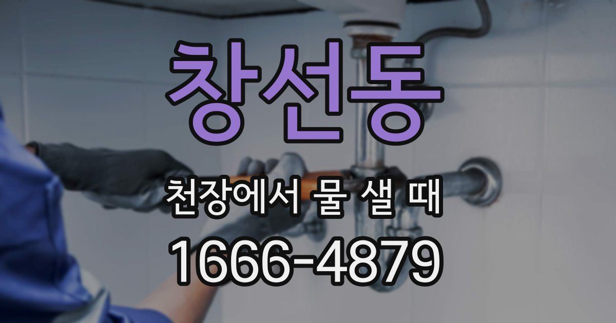 창선동 천장에서 물 샐 때