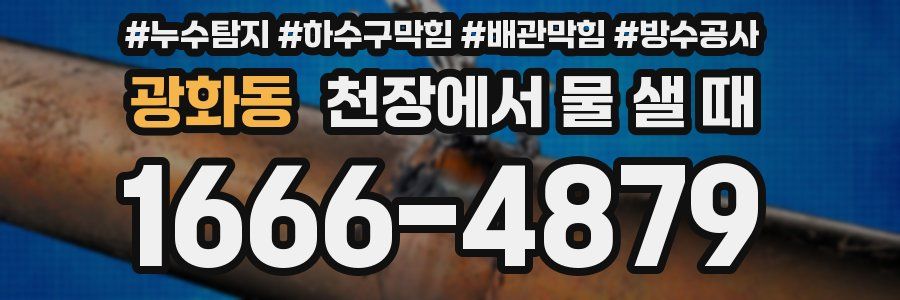 광화동 천장에서 물 샐 때