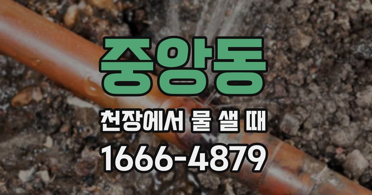 중앙동 천장에서 물 샐 때
