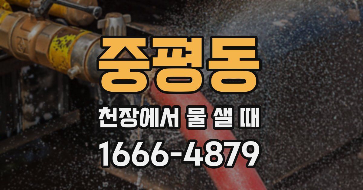 중평동 천장에서 물 샐 때