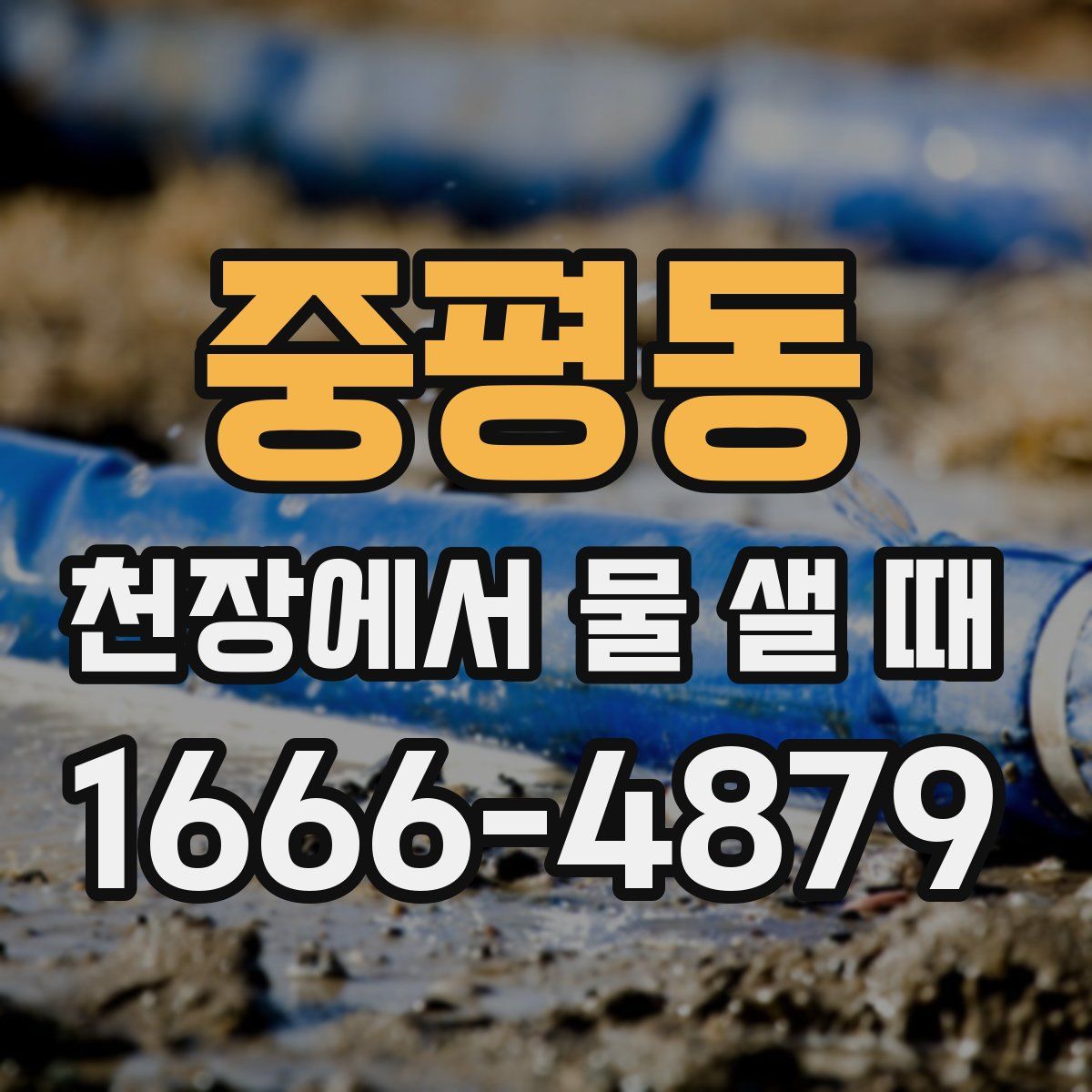 중평동 천장에서 물 샐 때