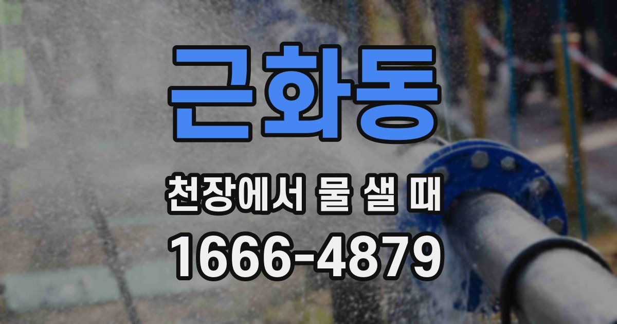 근화동 천장에서 물 샐 때