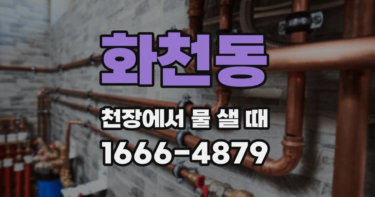 화천동 천장에서 물 샐 때