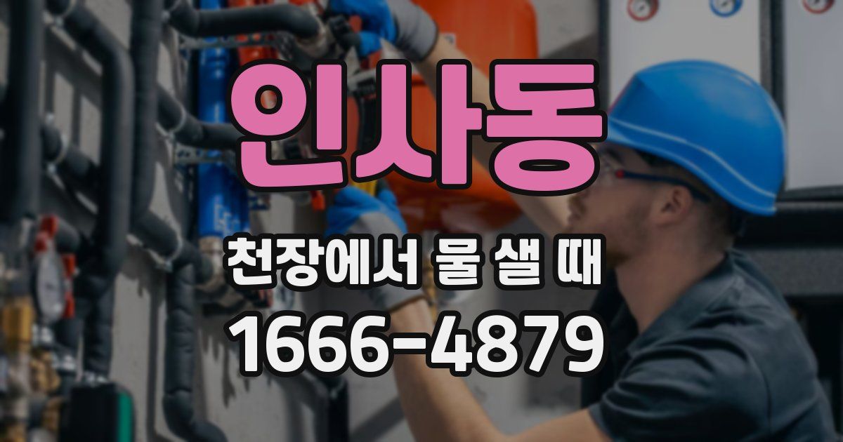 인사동 천장에서 물 샐 때