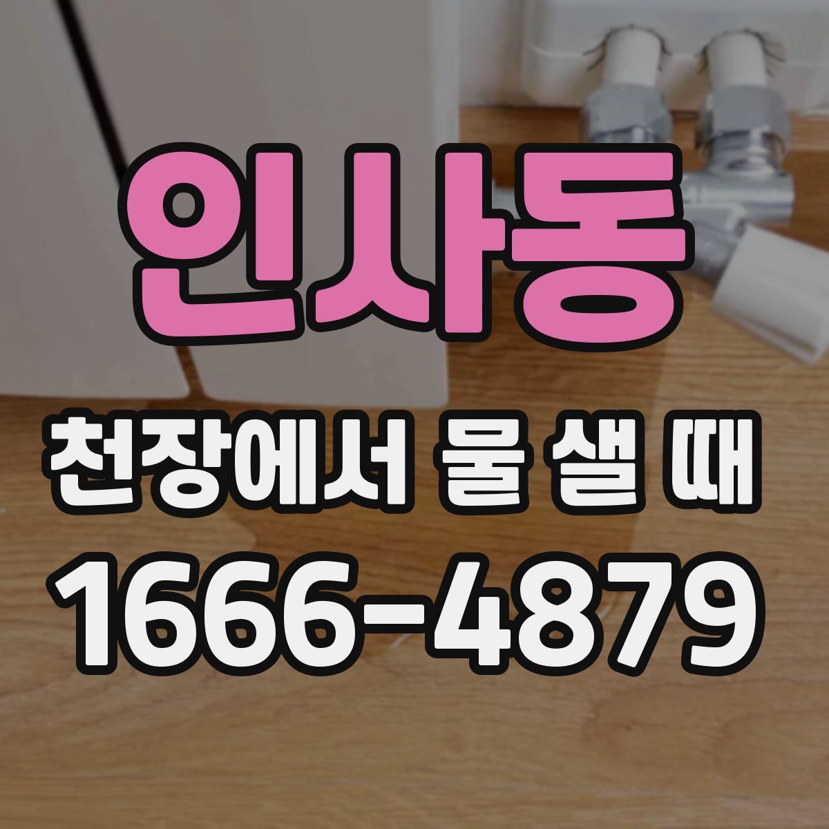 인사동 천장에서 물 샐 때