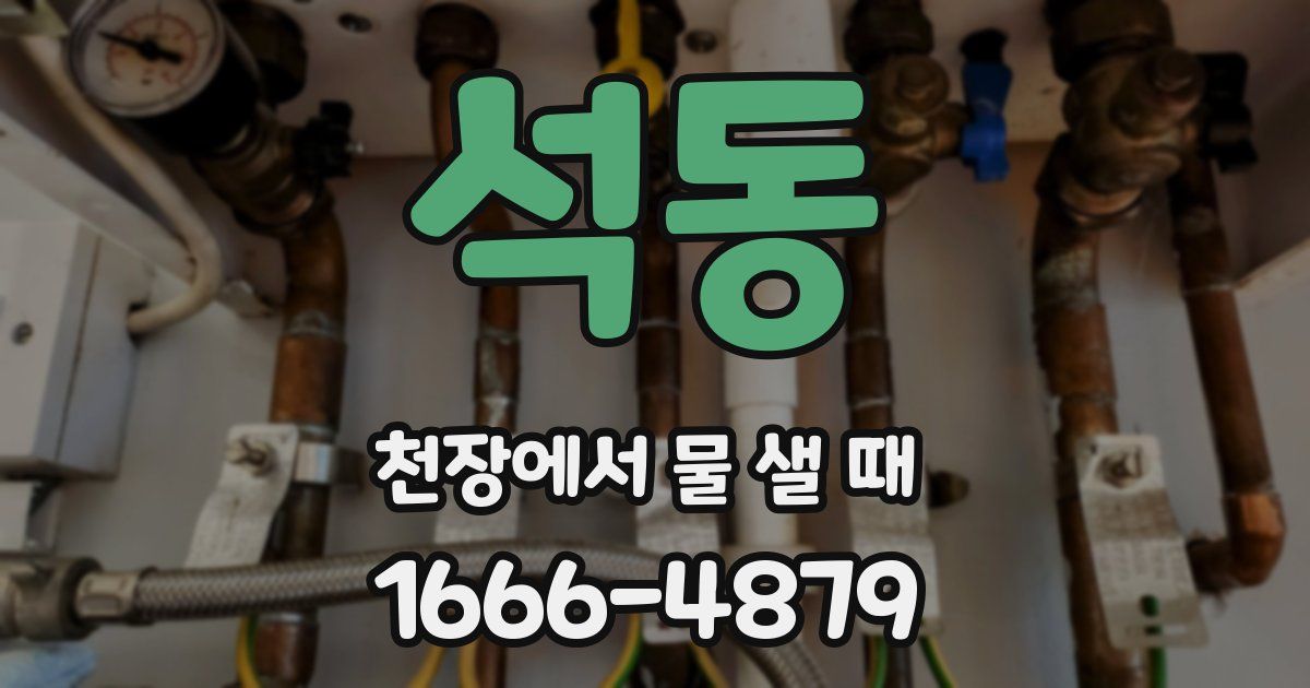석동 천장에서 물 샐 때