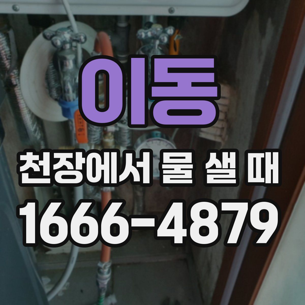 이동 천장에서 물 샐 때