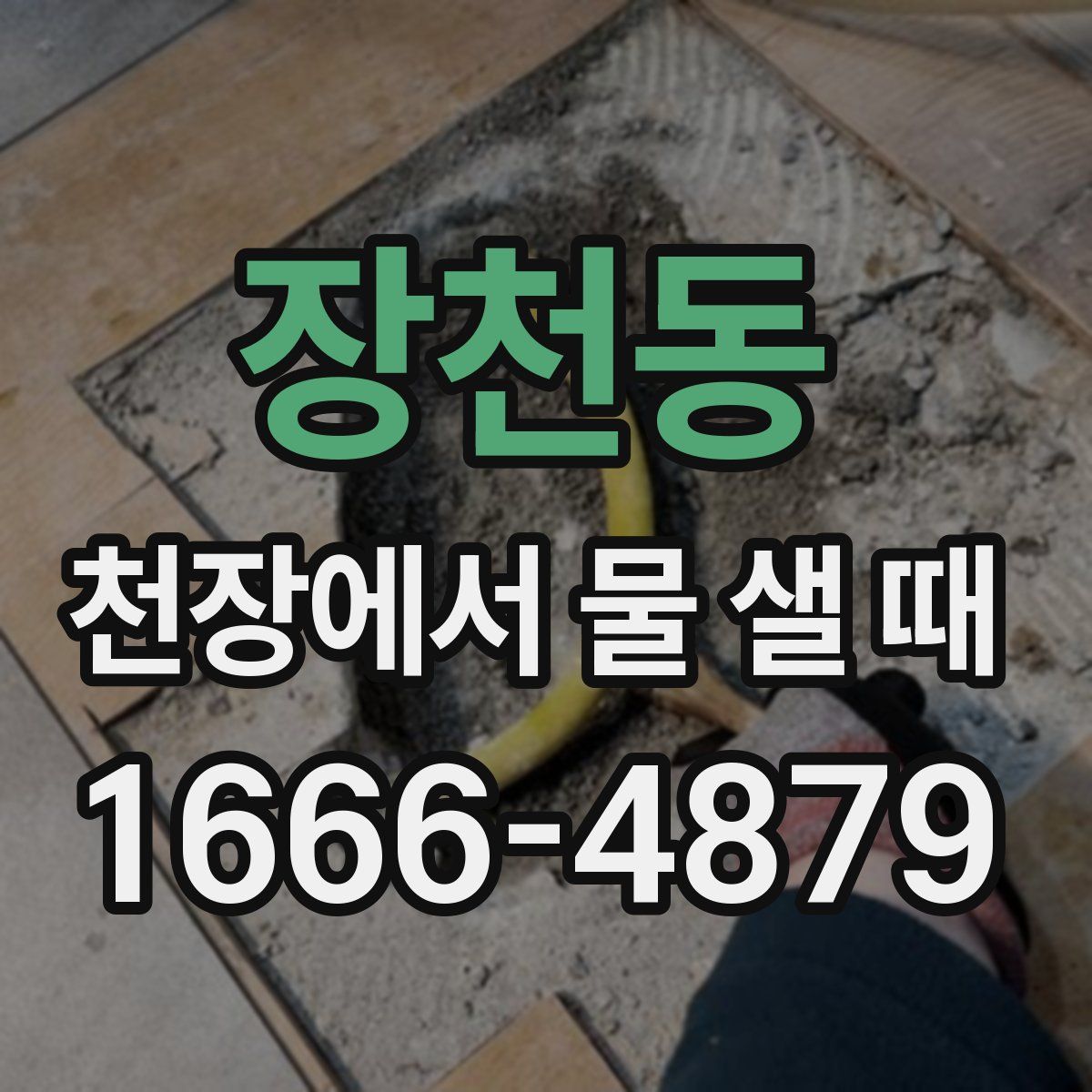 장천동 천장에서 물 샐 때