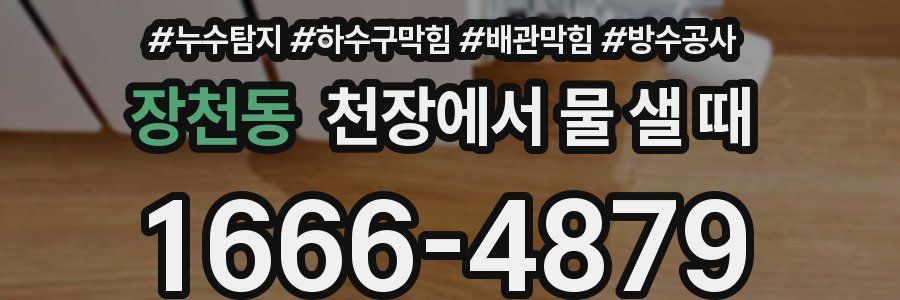 장천동 천장에서 물 샐 때