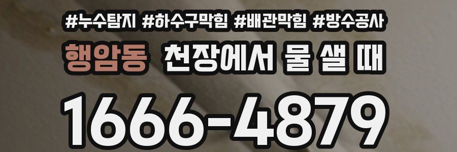 행암동 천장에서 물 샐 때