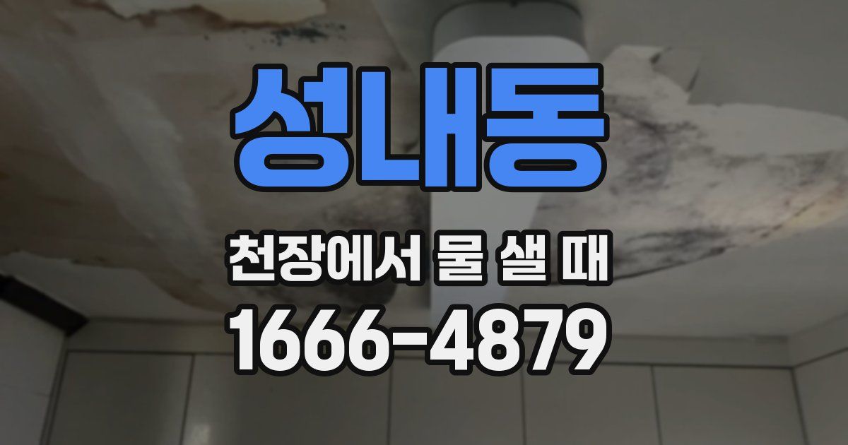성내동 천장에서 물 샐 때