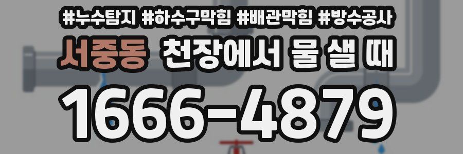 서중동 천장에서 물 샐 때
