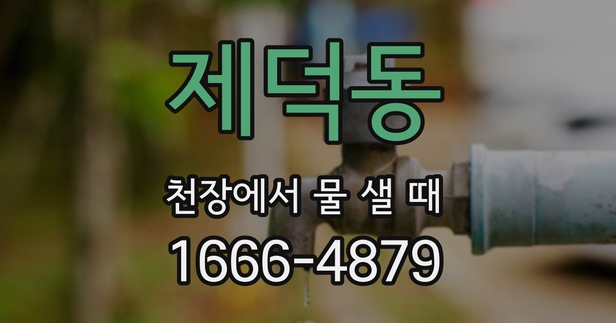 제덕동 천장에서 물 샐 때