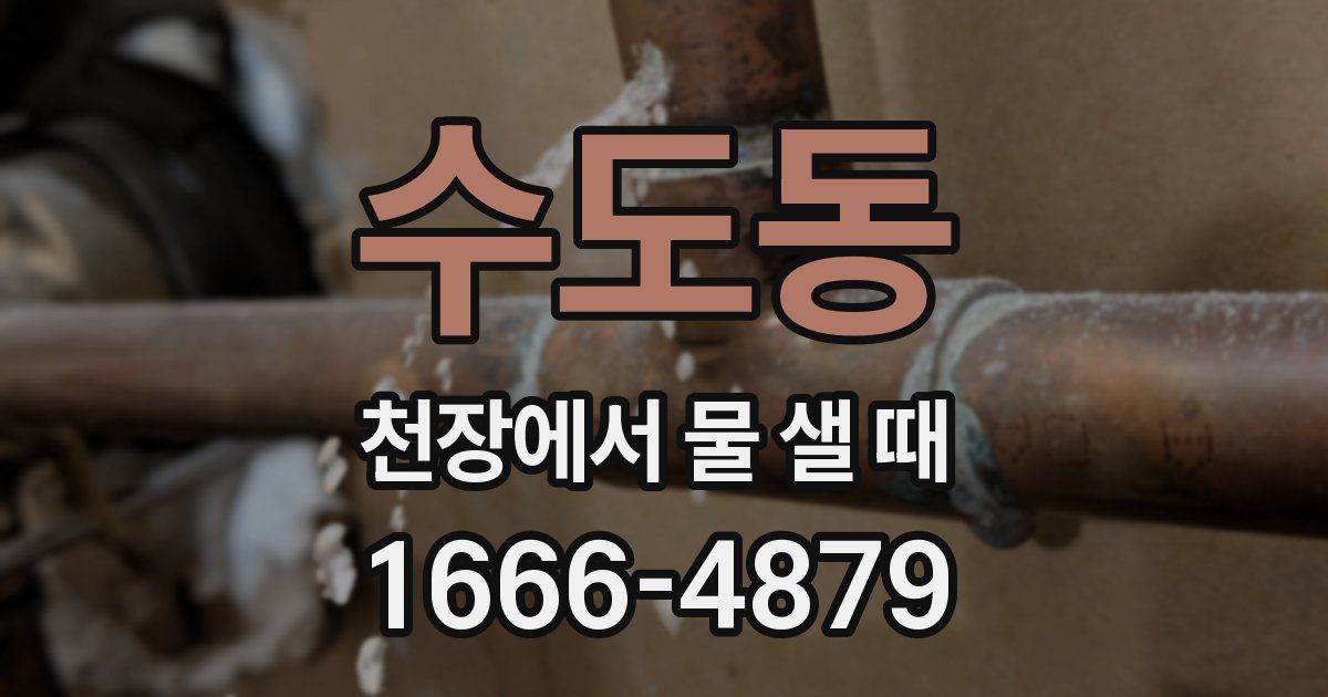 수도동 천장에서 물 샐 때