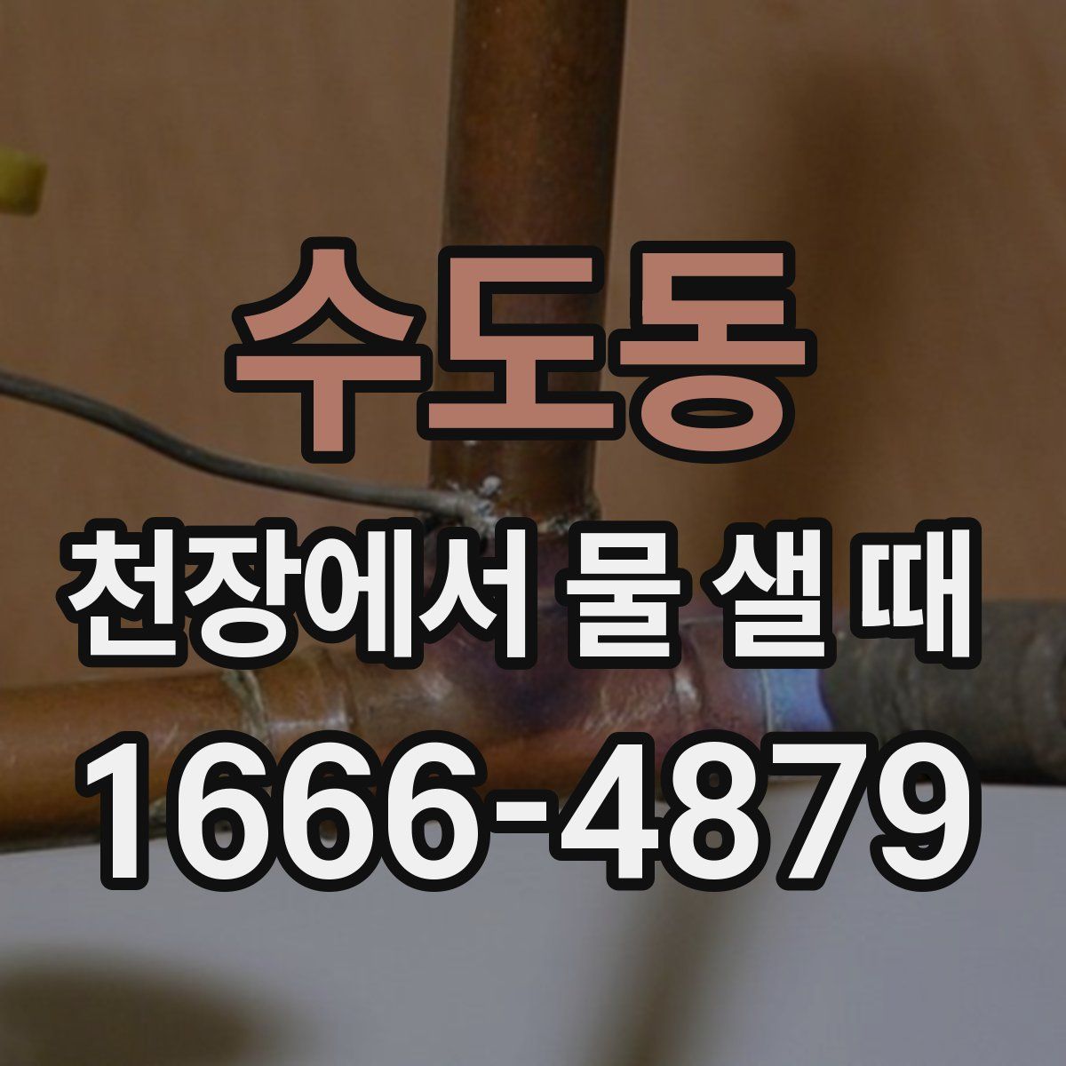 수도동 천장에서 물 샐 때