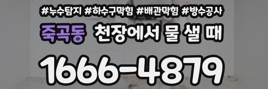 죽곡동 천장에서 물 샐 때