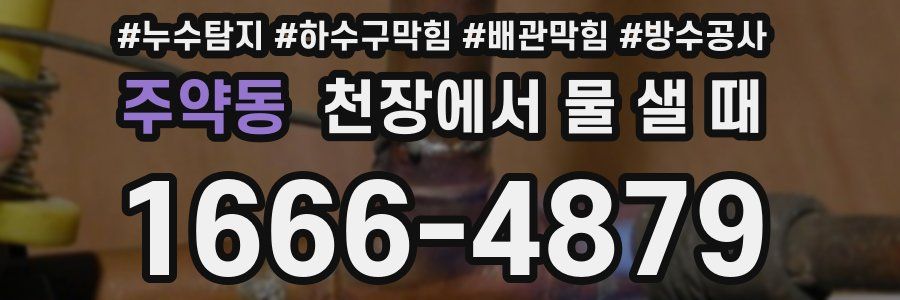 주약동 천장에서 물 샐 때