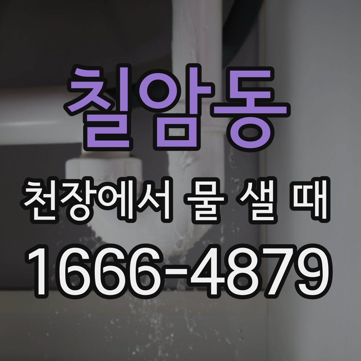 칠암동 천장에서 물 샐 때