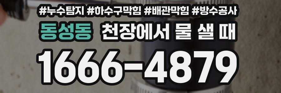 동성동 천장에서 물 샐 때