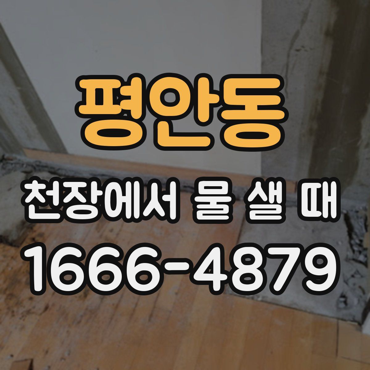 평안동 천장에서 물 샐 때