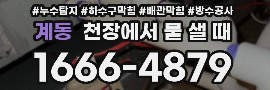 계동 천장에서 물 샐 때