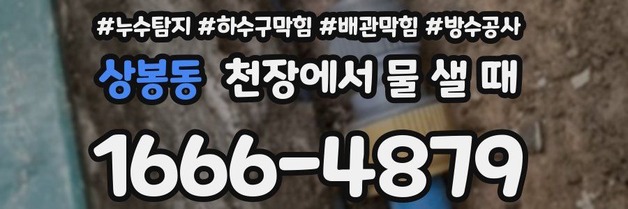 상봉동 천장에서 물 샐 때