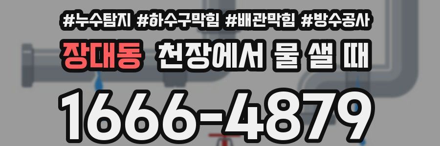 장대동 천장에서 물 샐 때