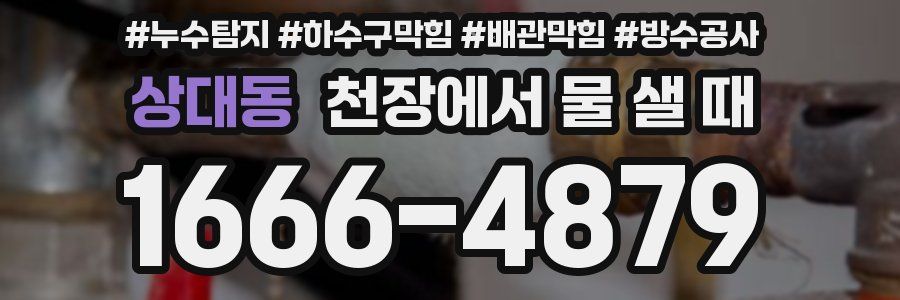 상대동 천장에서 물 샐 때