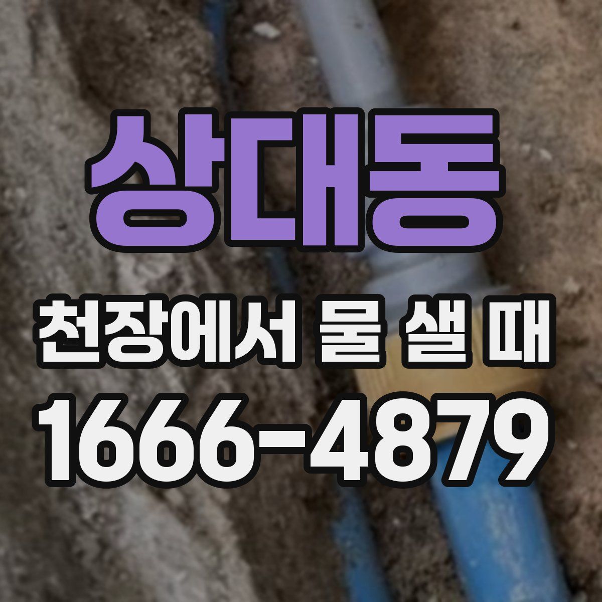 상대동 천장에서 물 샐 때