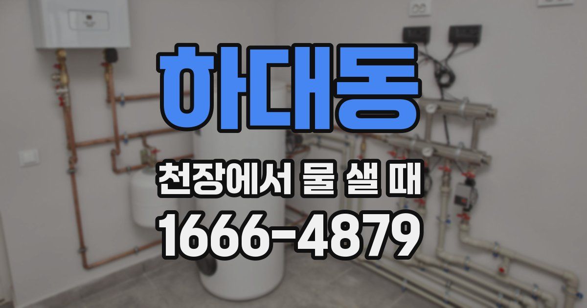 하대동 천장에서 물 샐 때