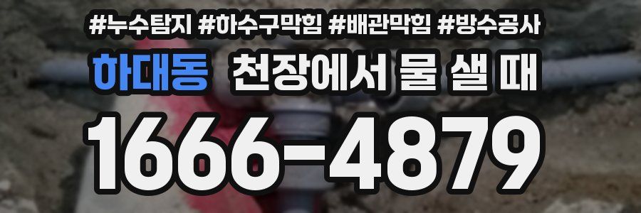 하대동 천장에서 물 샐 때