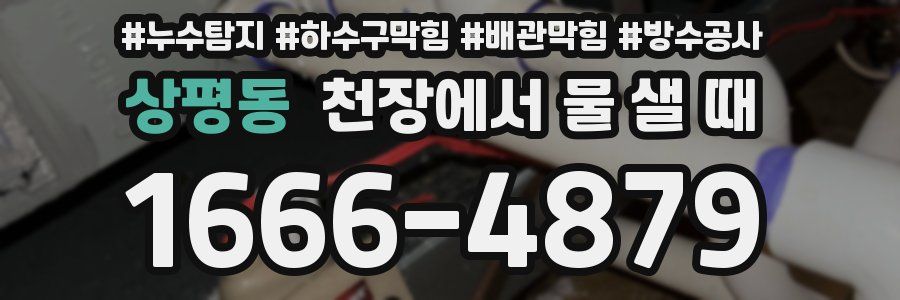 상평동 천장에서 물 샐 때