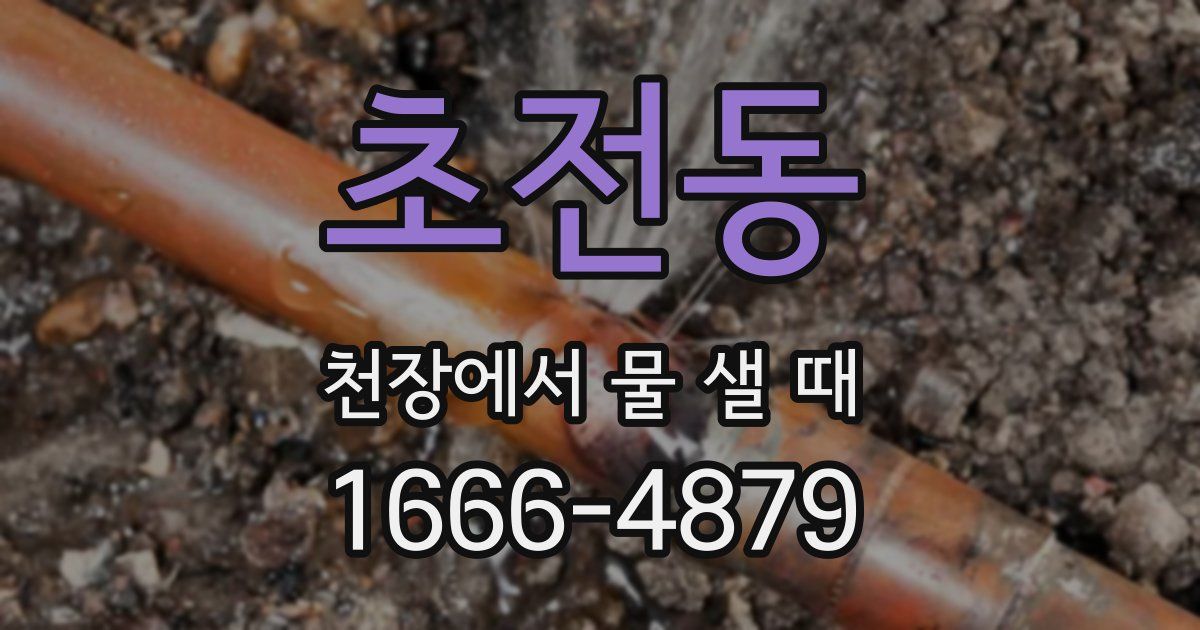 초전동 천장에서 물 샐 때