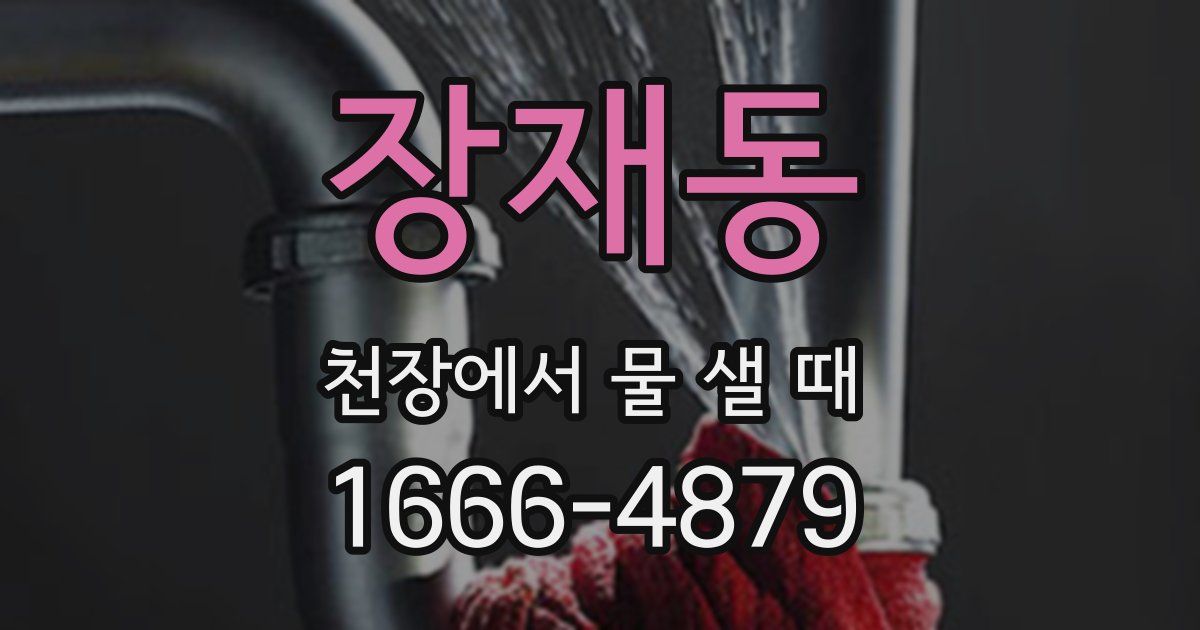 장재동 천장에서 물 샐 때