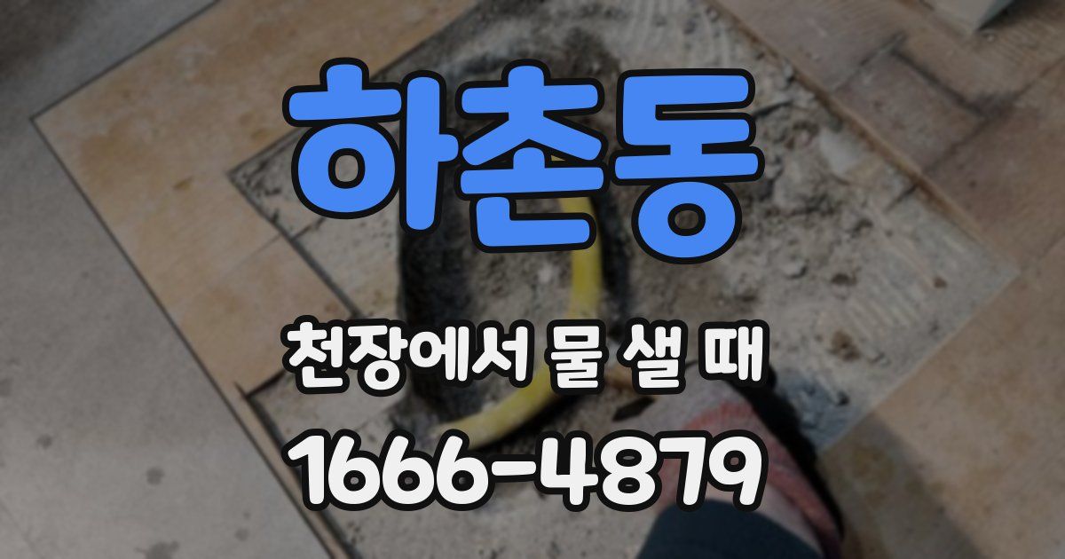 하촌동 천장에서 물 샐 때