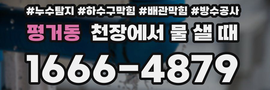 평거동 천장에서 물 샐 때