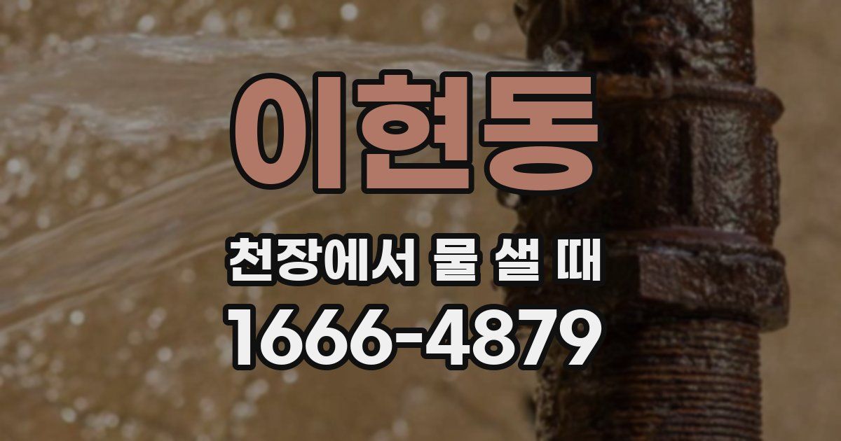 이현동 천장에서 물 샐 때
