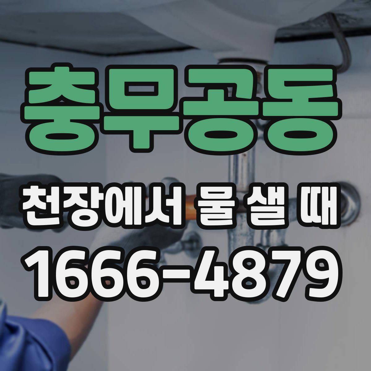 충무공동 천장에서 물 샐 때