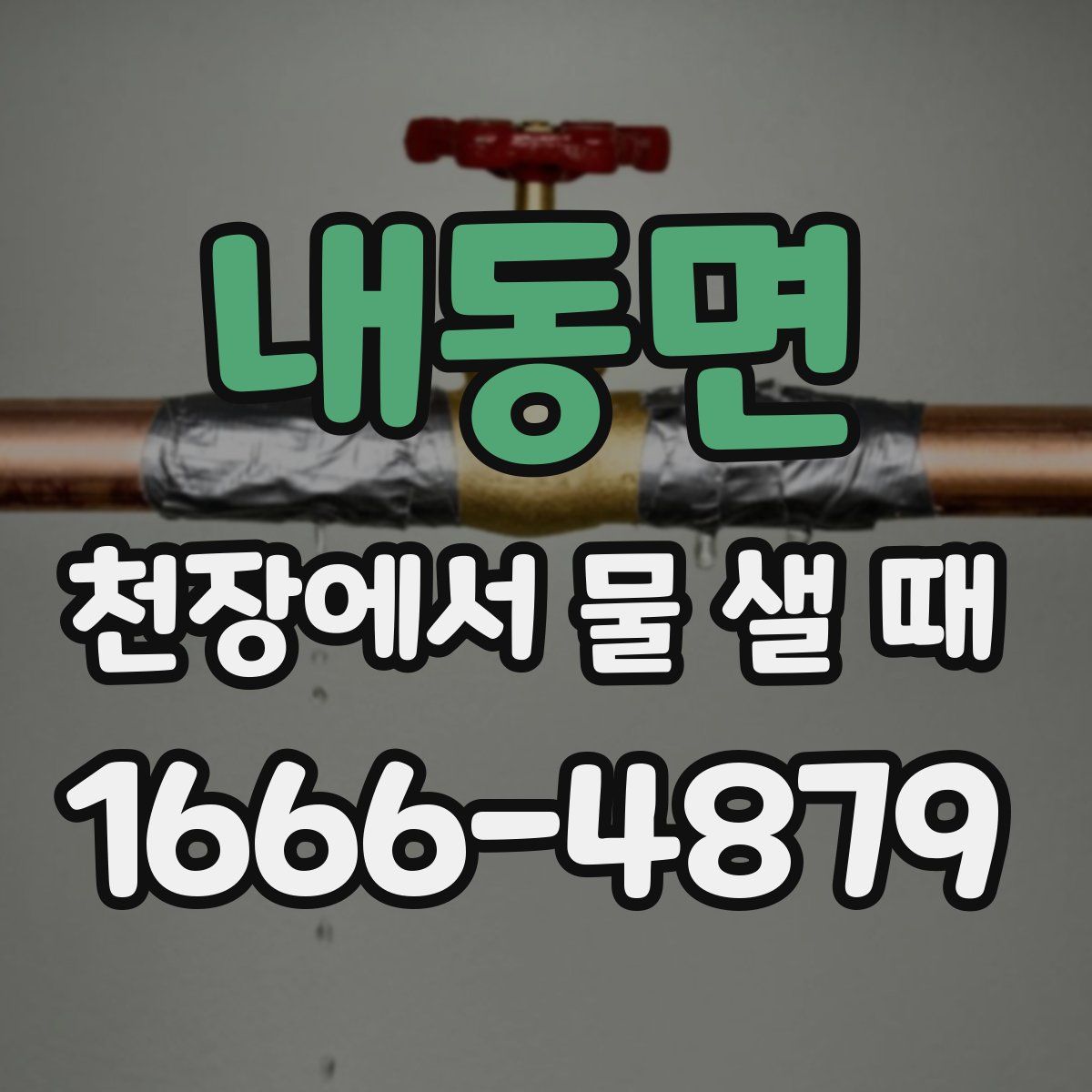 내동면 천장에서 물 샐 때
