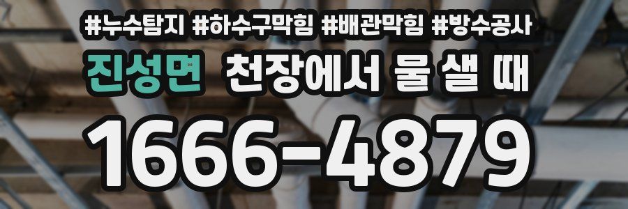 진성면 천장에서 물 샐 때