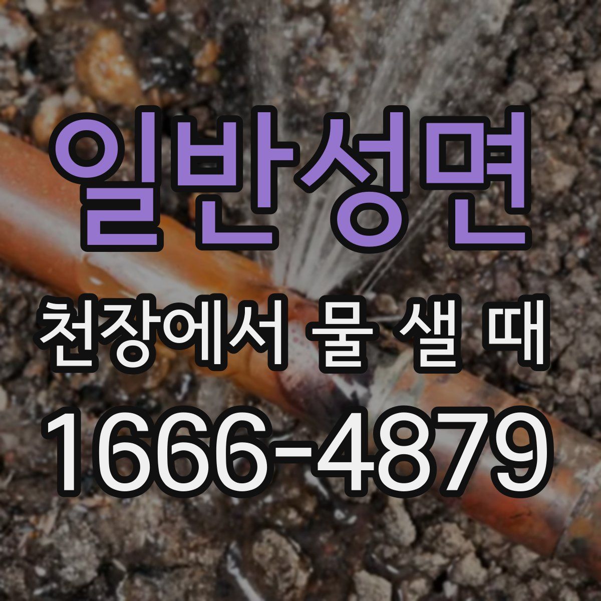 일반성면 천장에서 물 샐 때