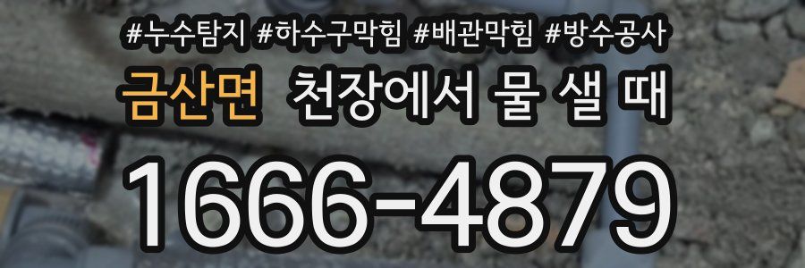 금산면 천장에서 물 샐 때