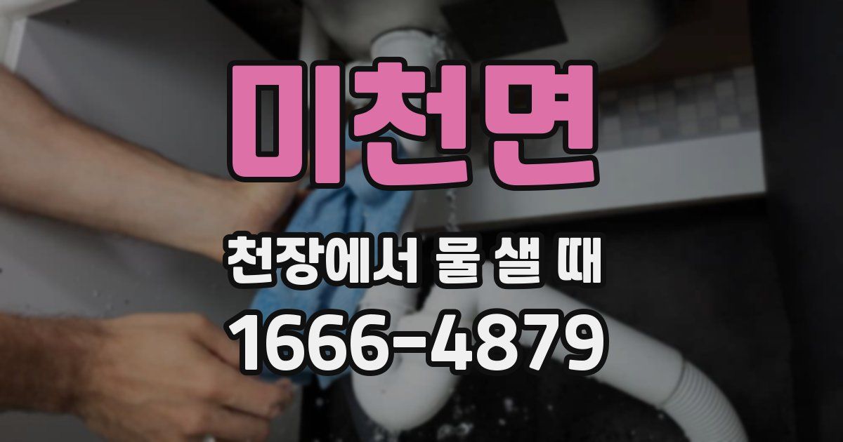 미천면 천장에서 물 샐 때