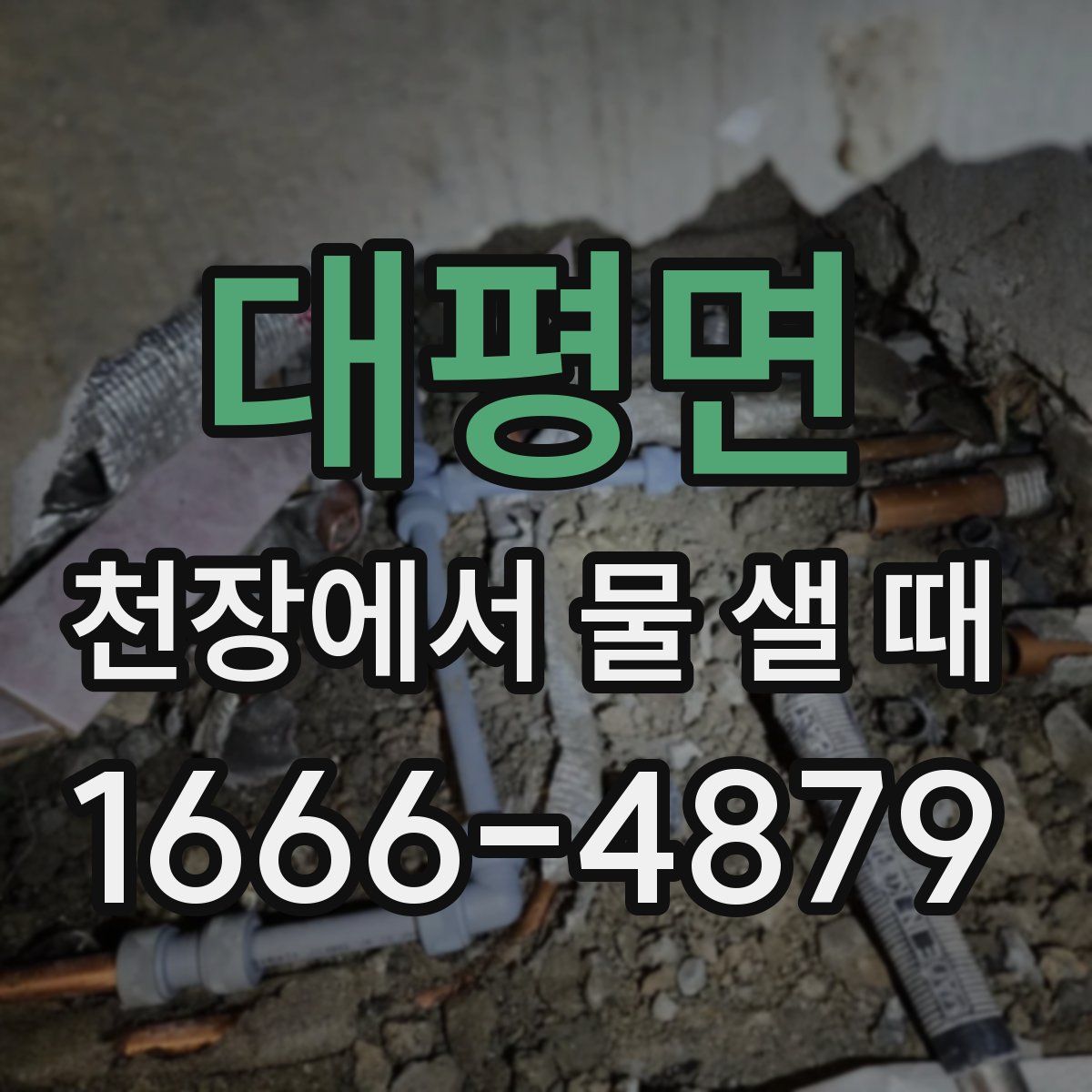 대평면 천장에서 물 샐 때