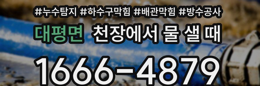 대평면 천장에서 물 샐 때