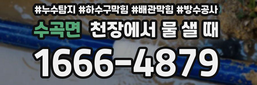 수곡면 천장에서 물 샐 때