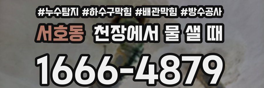 서호동 천장에서 물 샐 때