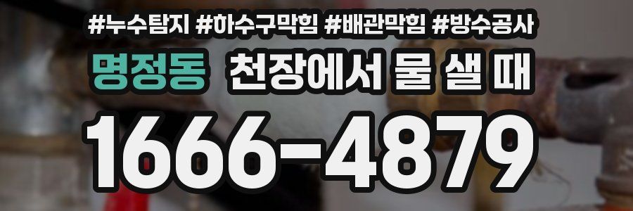 명정동 천장에서 물 샐 때