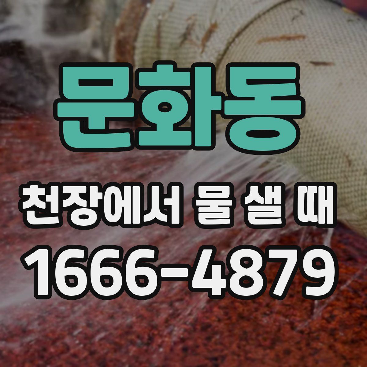 문화동 천장에서 물 샐 때